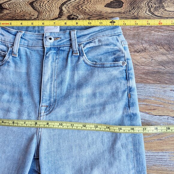 JONATHAN SIMKHAI Straight-Leg Frayed Hem Jean Medium Washed Blue - Picture 13 of 15